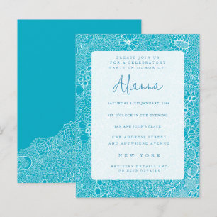 Invitation de fête bleu ciel pour toutes occasions