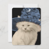 Invitation de fête Chapeau de chat vintage Chapeau (Dos)