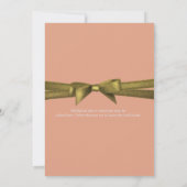 Invitation de fête chic avec ruban de fiançailles (Dos)