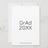 Invitation de fête chic moderne noir et or tTpogra (Dos)