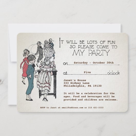 Invitation de fête chilienne retro personnalisable (Devant)