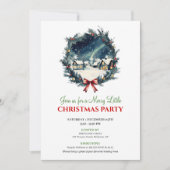 Invitation de fête classique hivernale (Devant)
