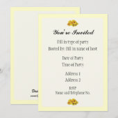 Invitation de fête - Conception Daisy (Devant / Derrière)