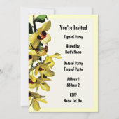 Invitation de fête - Conception d'orchidée (Devant)