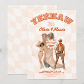 Invitation de fête conjointe Botte de cowboy weste (Devant / Derrière)