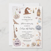 Invitation de fête costumée d'Halloween pour adult (Devant)