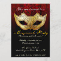 Invitation de fête costumée élégante