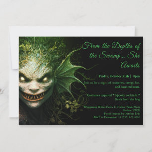 Invitation de fête costumée Halloween de sorcière