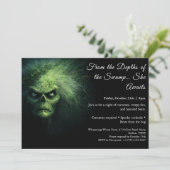 Invitation de fête costumée Halloween de sorcière (Debout devant)