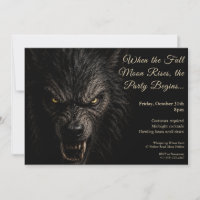 Invitation de fête costumée pour Halloween avec hu