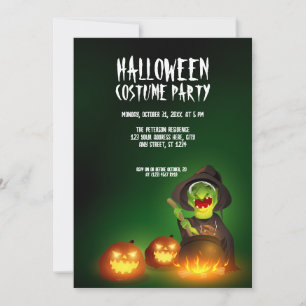 Invitation de fête costumée pour Sorcière qui remu