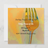 Invitation de fête culinaire moderne (Dos)