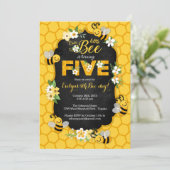 Invitation de fête d'abeille 5e anniversaire - Ann (Debout devant)