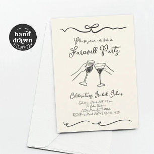 Invitation de fête d'adieu pour femme ou homme