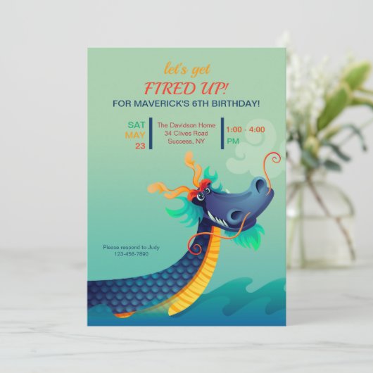 Invitation de fête d'anniversaire (Debout devant)