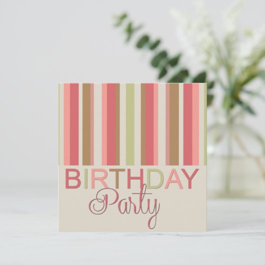 Invitation de fête d'anniversaire (Debout devant)