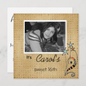 Invitation de fête d'anniversaire (Devant / Derrière)