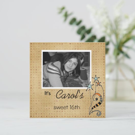 Invitation de fête d'anniversaire (Debout devant)