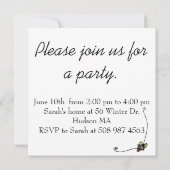 Invitation de fête d'anniversaire (Dos)