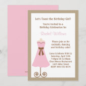 Invitation de fête d'anniversaire (Devant / Derrière)