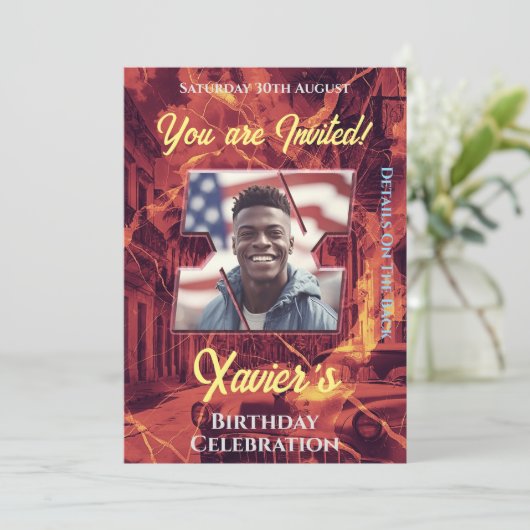 Invitation de fête d'anniversaire (Debout devant)