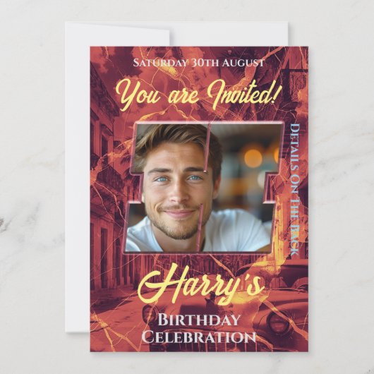 Invitation de fête d'anniversaire (Devant)