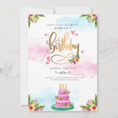 Invitation de fête d'anniversaire (Devant)