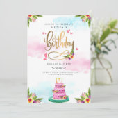 Invitation de fête d'anniversaire (Debout devant)
