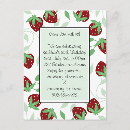 Invitation de fête d'anniversaire (Devant)