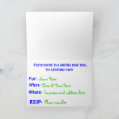 Invitation de fête d'anniversaire (Intérieur)