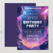 Invitation de fête d'anniversaire (Devant / Derrière)