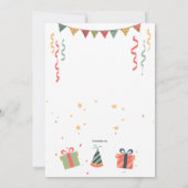 Invitation de fête d'anniversaire (Dos)