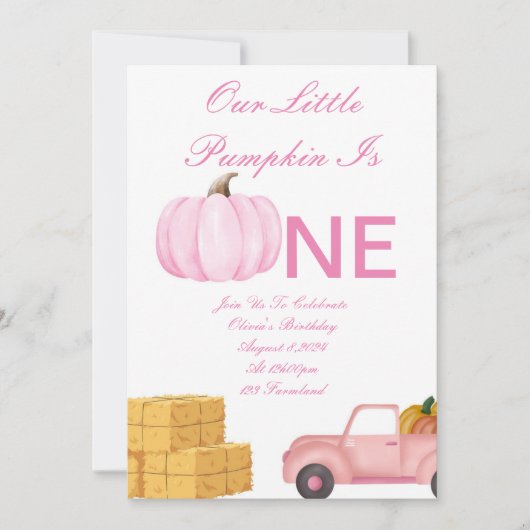 Invitation de fête d'anniversaire (Devant)