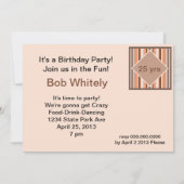 Invitation de fête d'anniversaire (Dos)