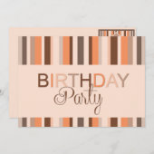 Invitation de fête d'anniversaire (Devant / Derrière)