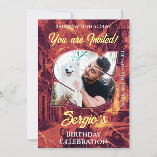 Invitation de fête d'anniversaire (Devant)