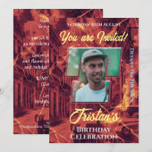 Invitation de fête d'anniversaire (Devant / Derrière)