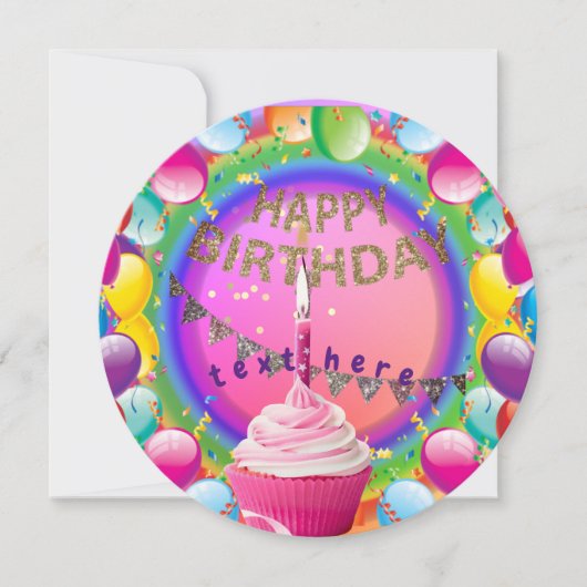 Invitation de fête d'anniversaire (Devant)