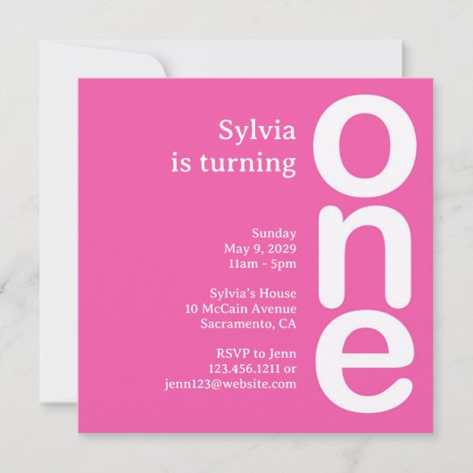 Invitation de fête d'anniversaire (Devant)