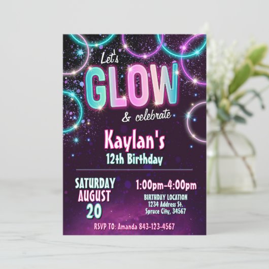 Invitation de fête d'anniversaire (Debout devant)