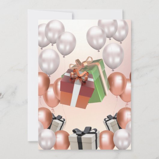 Invitation de fête d'anniversaire (Dos)