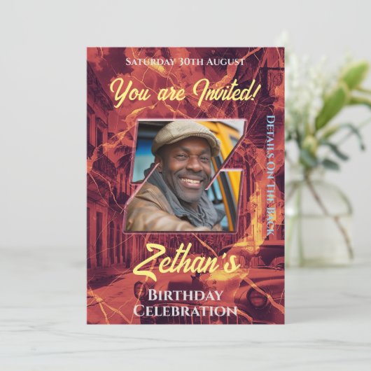 Invitation de fête d'anniversaire (Debout devant)