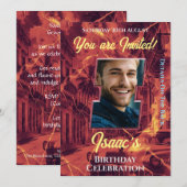 Invitation de fête d'anniversaire (Devant / Derrière)