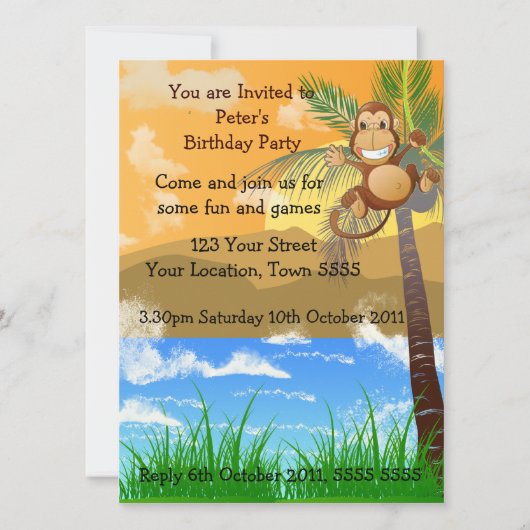 Invitation de fête d'anniversaire (Devant)