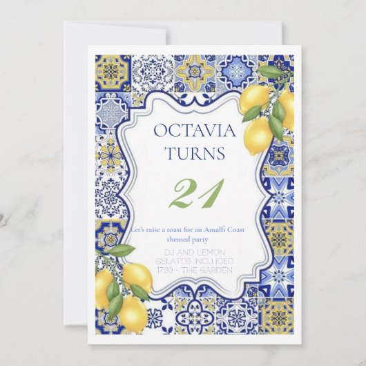 Invitation de fête d'anniversaire (Devant)