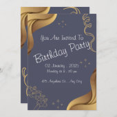 Invitation de fête d'anniversaire (Devant / Derrière)