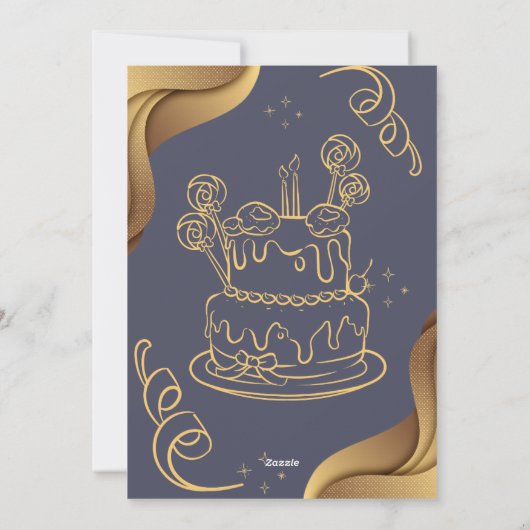 Invitation de fête d'anniversaire (Dos)