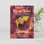 Invitation de fête d'anniversaire (Debout devant)