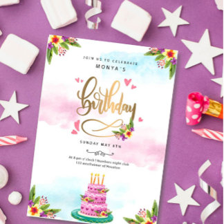 Invitation de fête d'anniversaire