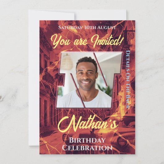 Invitation de fête d'anniversaire (Devant)